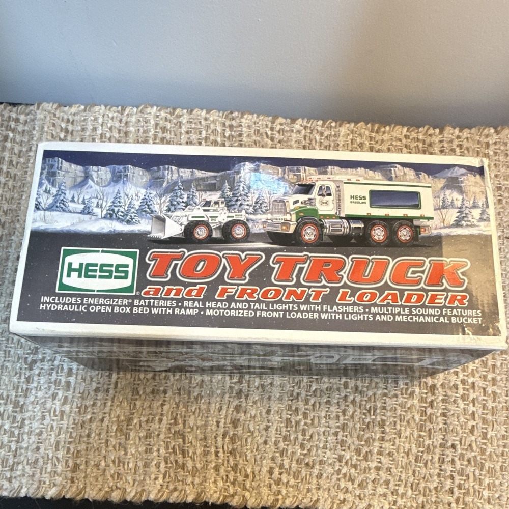 Hess Toy Truck & Front Loader 2008 Toy Truck Gas‎ & Oil Theme Green/White